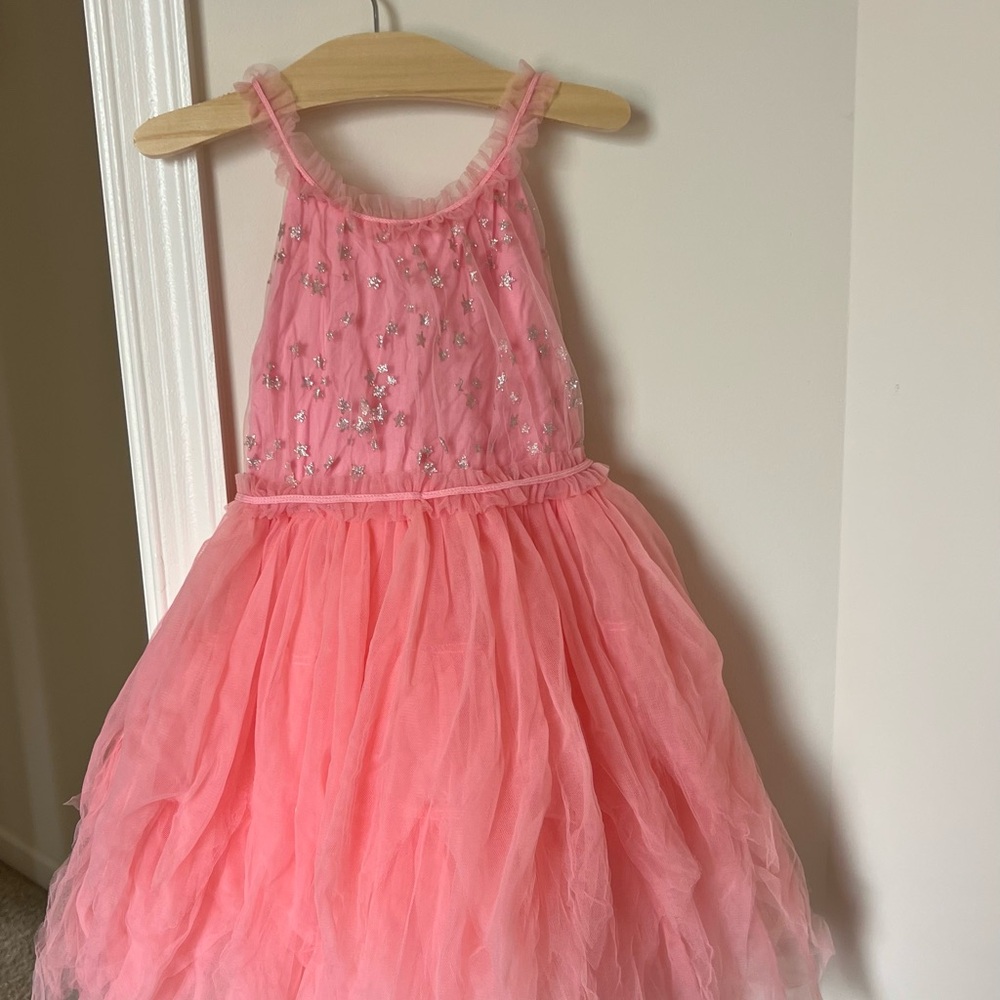 Pink Starry Kids Casual Dress